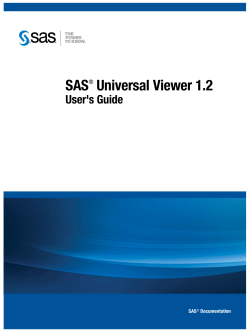 SAS Universal Viewer 1.2: User`s Guide