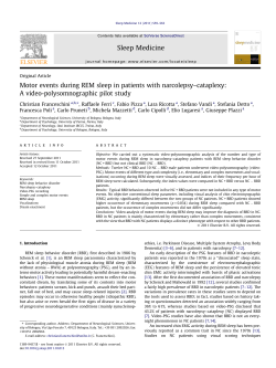 Motor events during REM sleep in patients with narcolepsy&acirc;