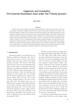 Hegemon and Instability: Pre-Colonial Southeast Asia