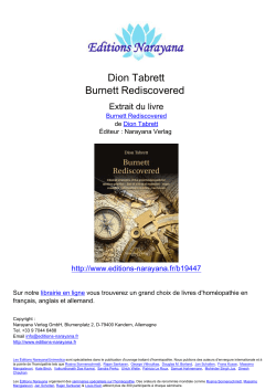 Dion Tabrett Burnett Rediscovered