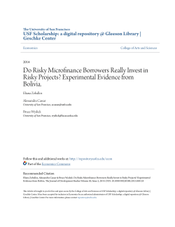 Do Risky Microfinance Borrowers Really Invest in Risky Projects