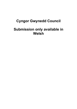 Cyngor Gwynedd Council Submission only available in Welsh