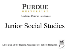 Junior Social Studies Conference Presentation
