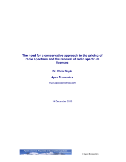 The need for a conservative approach to the pricing of radio