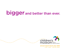 2016 Annual Report - Children`s Museum of Denver