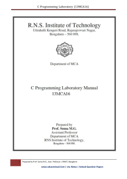 C Programming Laboratory_RNSIT