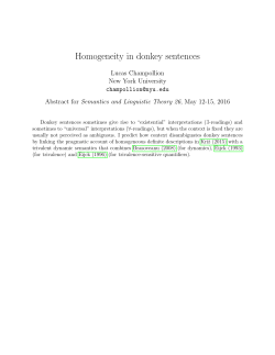 Homogeneity in donkey sentences