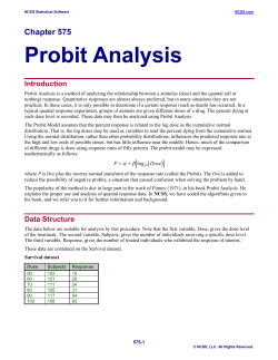 Probit Analysis