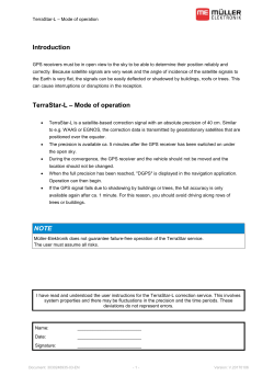 Introduction TerraStar-L – Mode of operation NOTE