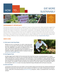 Eat More Sustainably - Sustainable Stanford