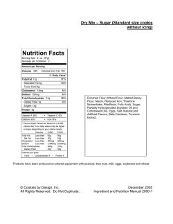 Dry Mix &ndash; Sugar (Standard size cookie without