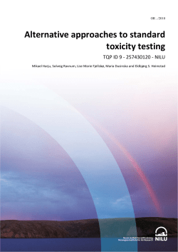 Alternative approaches to standard toxicity testing