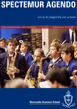 spectemur agendo - Newcastle Grammar School