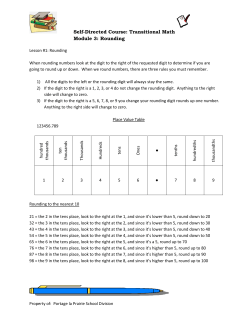 Self-Directed Course: Transitional Math Module 3: Rounding