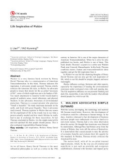 Life Inspiration of Walden