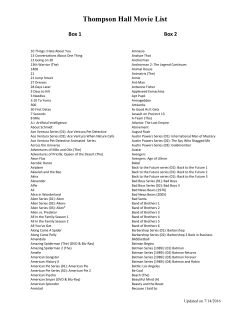 Thompson Hall Movie List