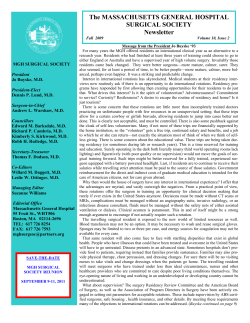 Fall 2009 - Mass General Hospital