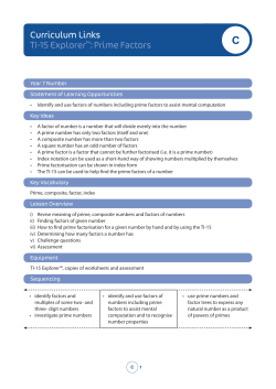 Prime Factors - TI Education