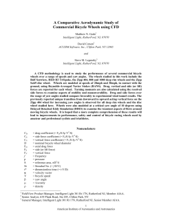 A Comparative Aerodynamic Study of Commercial Bicycle Wheels