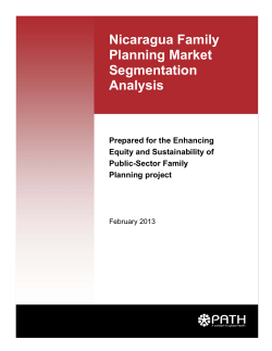 Nicaragua Family Planning Market Segmentation Analysis