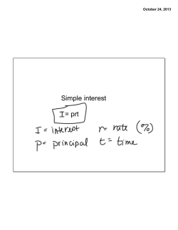 Simple interest I = prt - Jefferson City Public Schools