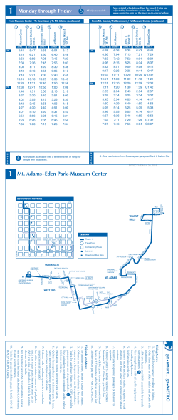 schedule - Cincinnati Museum Center