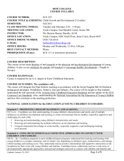 of 9 DIN&Eacute; COLLEGE COURSE SYLLABUS COURSE