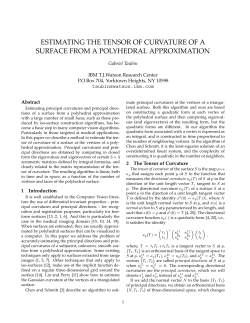 estimating the tensor of curvature of a surface from a