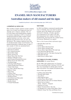 ENAMEL SIGN MANUFACTURERS Australian