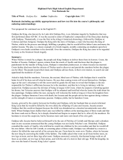 Oedipus Rex - Highland Park High School