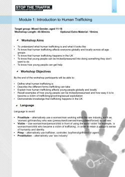 Module 1: Introduction to Human Trafficking