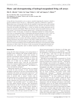 Photo- and electropatterning of hydrogel