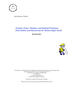 Anxiety, Fears, Phobias, And Related Problems: Intervention