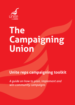 Unite reps campaigning toolkit