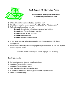 Narrative Poem - Teaching English Language Arts