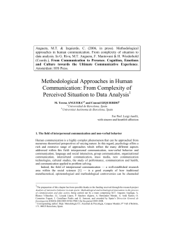 Methodological Approaches in Human Communication: From