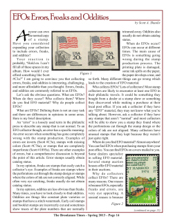 EFOs: Errors, Freaks and Oddities