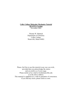 Molecular Mechanics Tutorial-pdf version
