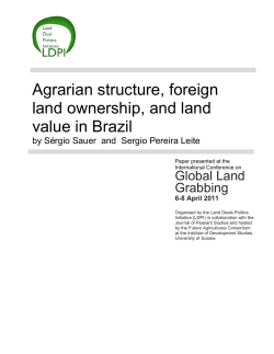 Agrarian structure, foreign land ownership, and land value in Brazil