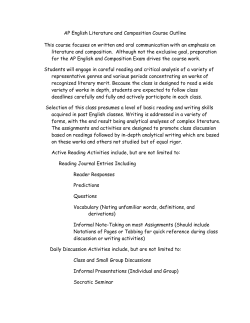 English 12 HS AP Literature