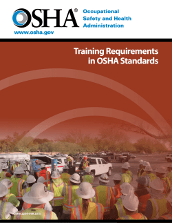 OSHA - Training Requirements