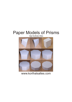 Paper Models of Prisms - Paper Models of Polyhedra