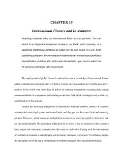 CHAPTER 19 International Finance and Investments