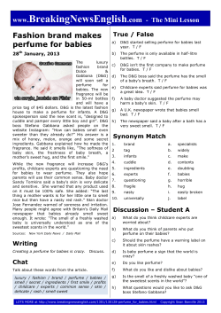 Perfume for Babies - Breaking News English