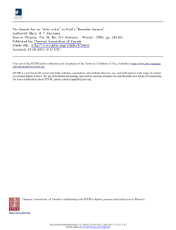 The Search for an "alter orbis" in Ovid`s