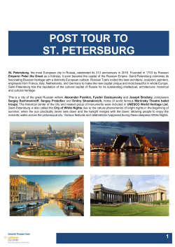 POST TOUR TO ST. PETERSBURG