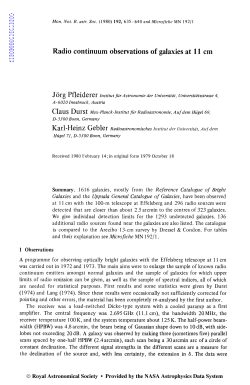 Radio continuum observations of galaxies at 11 cm
