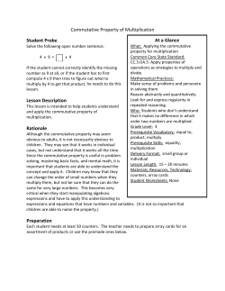 Commutative Property of Multiplication
