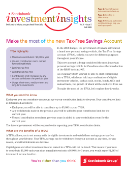 Make the most of the new Tax-Free Savings Account