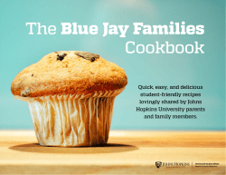 Blue Jay Families Cookbook - Homewood Student Affairs